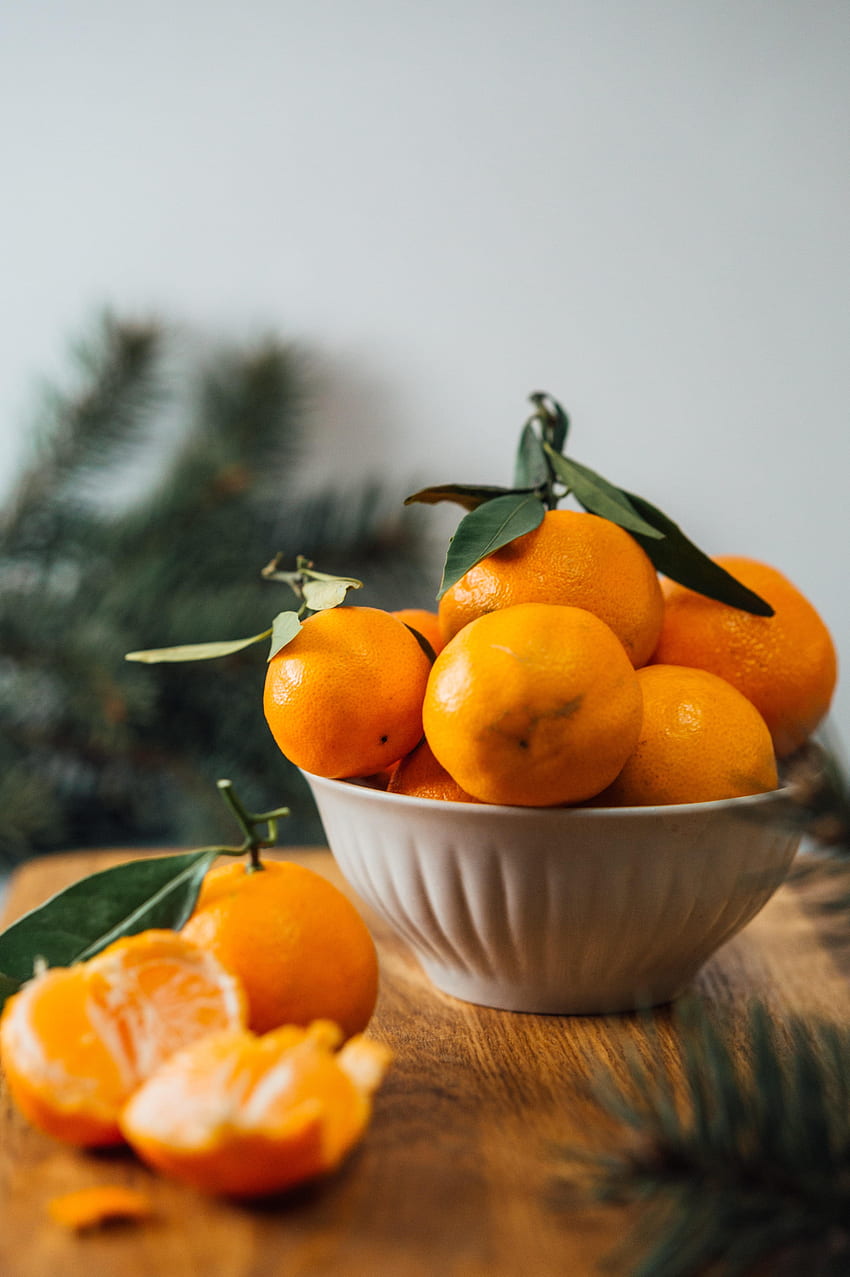 Fruits, Food, Tangerines, Bowl, Citrus HD phone wallpaper