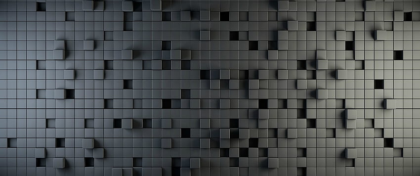 Abstract Black Cubes - - The Hot - y para tu PC y móvil, 3440X1440 Negro fondo de pantalla