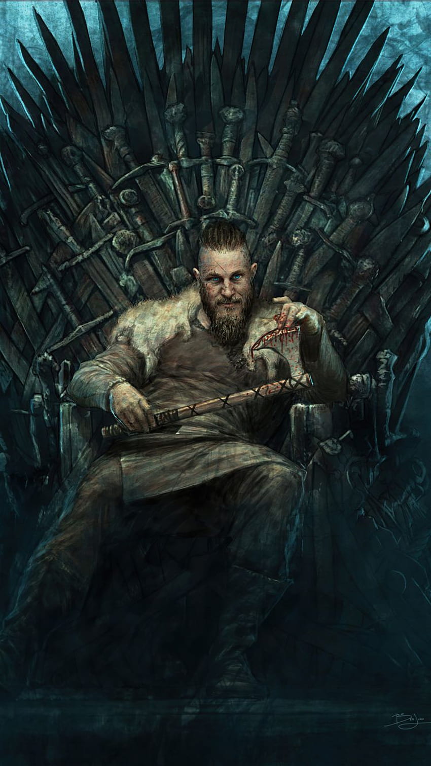 King Ragnar iPhone 6, iPhone 6S, iPhone 7 , , Background, and, Ragnar Lothbrok HD phone wallpaper