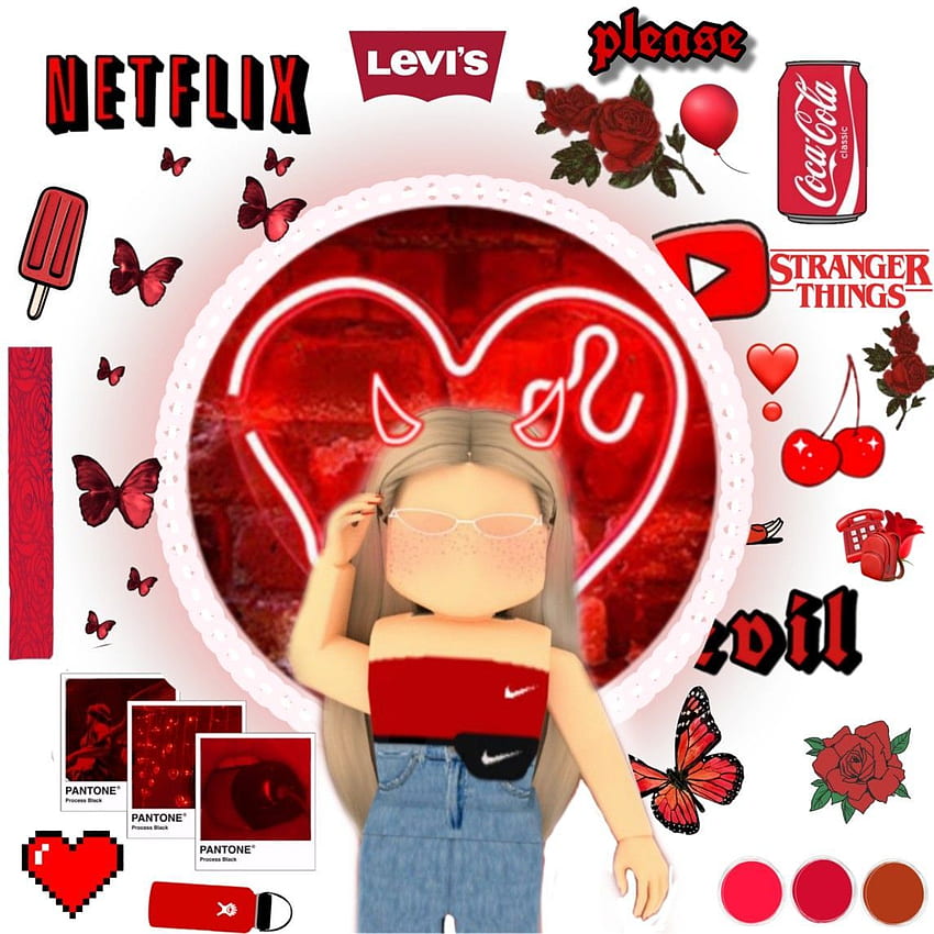 Roblox avatar rojo fondo de pantalla del teléfono