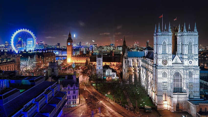 Res: , Westminster Abbey ยามค่ำคืน, London . สตูดิโอ 10. หมื่น . โรงแรมในลอนดอน คู่มือท่องเที่ยวลอนดอน ลอนดอน วอลล์เปเปอร์ HD