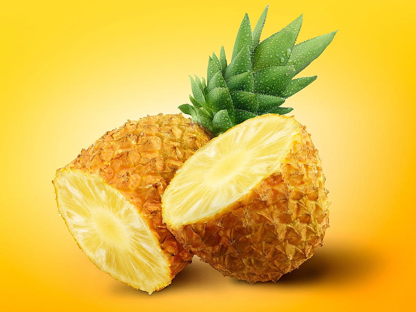 Pineapple, Food And Drink, Half, Orange, Yellow • For You, Pineapple Fruit HD wallpaper