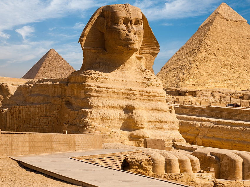 Testimonies Of The Time Pyramids In Giza Egypt Sphinx Pharaonic HD wallpaper
