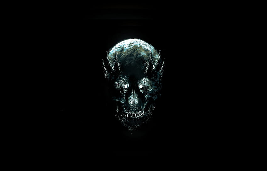 Death, skull, minimal, art HD wallpaper