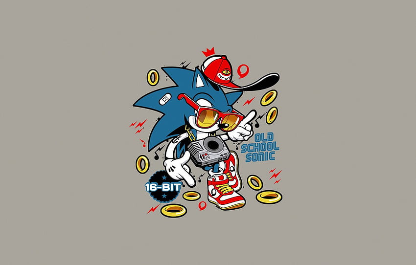 Minimalism, Style, Sonic, Art, Art, Style, Sonic, Minimalism, Paul Mafayon, by Paul Mafayon, Sonic old school for , section минимализм HD wallpaper