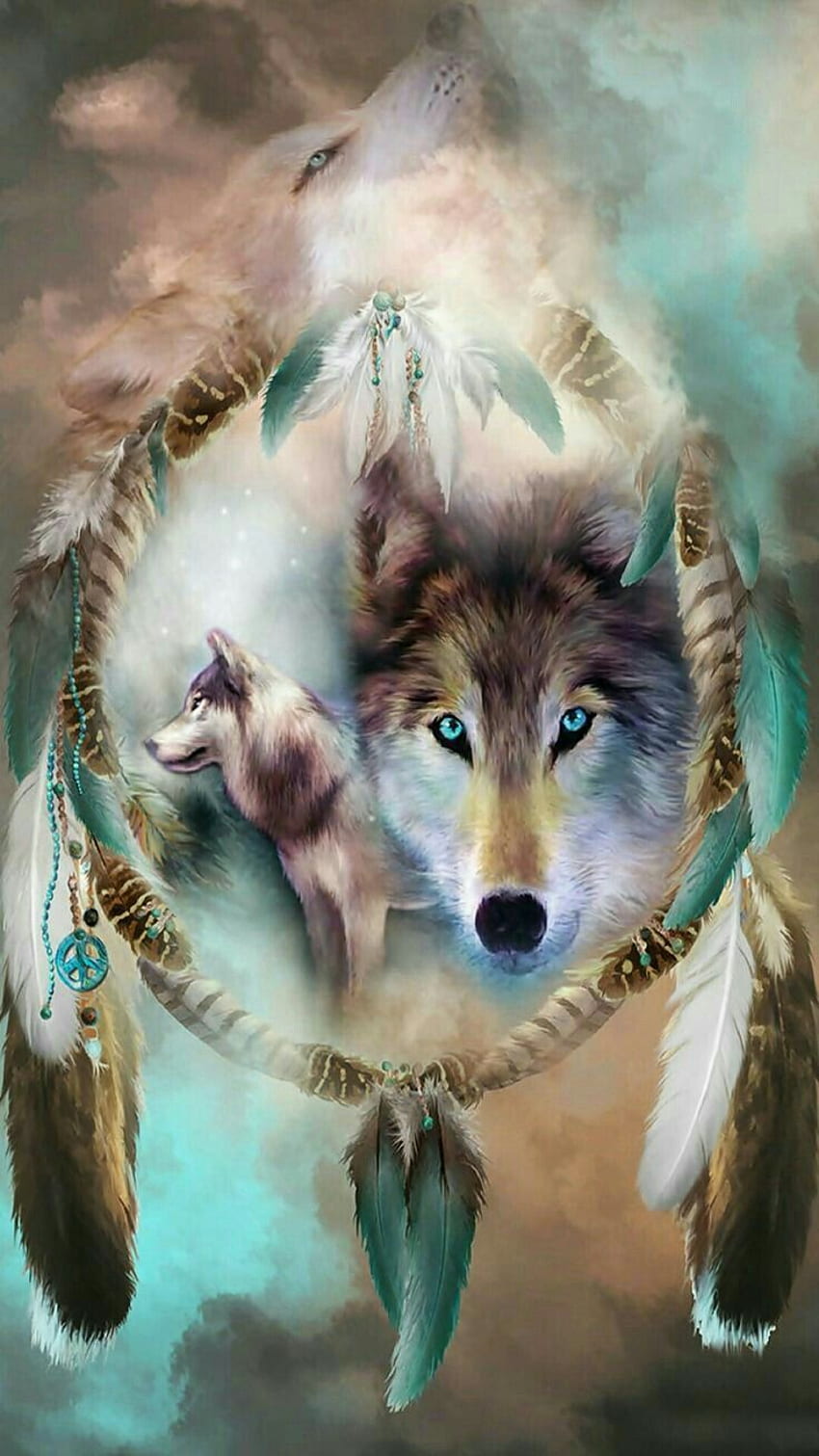Wolf Dreamcatcher, India dan Wolf iPhone wallpaper ponsel HD