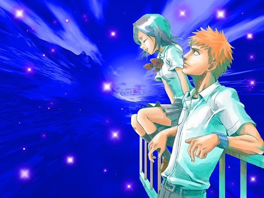 Ichigo und Rukia, Mädchen, Anime, Junge, bunt HD-Hintergrundbild