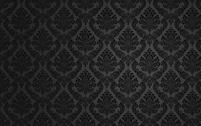 Black Damask Pattern . Vintage patterns, Pattern , vintage HD wallpaper