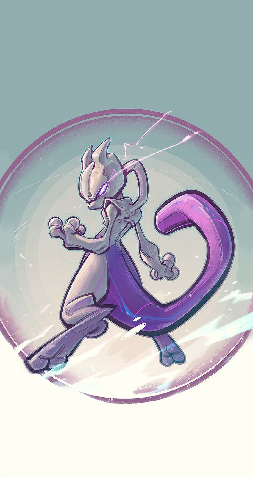 Mewtwo iPhone, Armored Mewtwo HD phone wallpaper