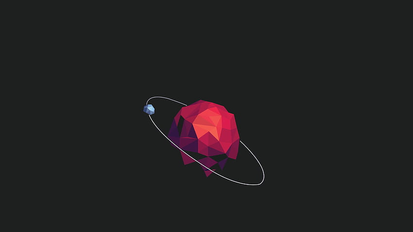 Low Poly Space Planet Minimal , Abstract, Minimalist Planet HD wallpaper