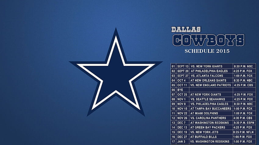 cowboys schedule espn