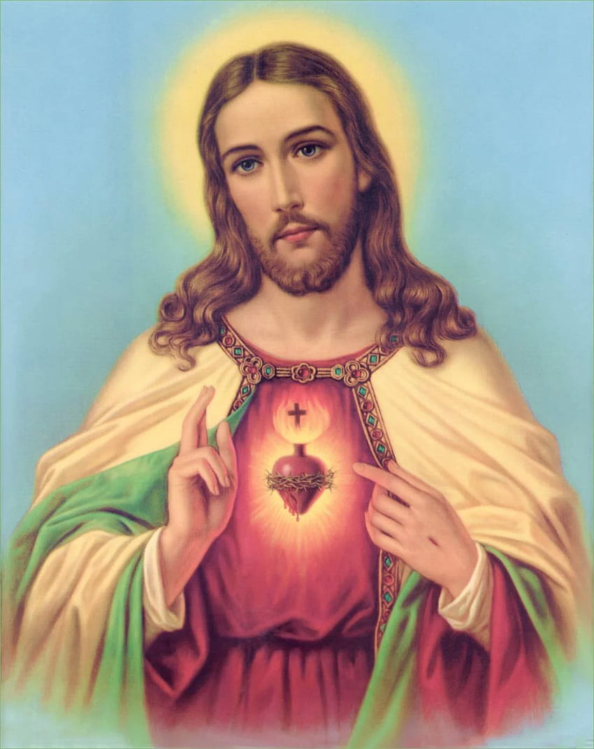 5e6mzj2 sagrado coração de jesus - Jesus Papel de parede de celular HD