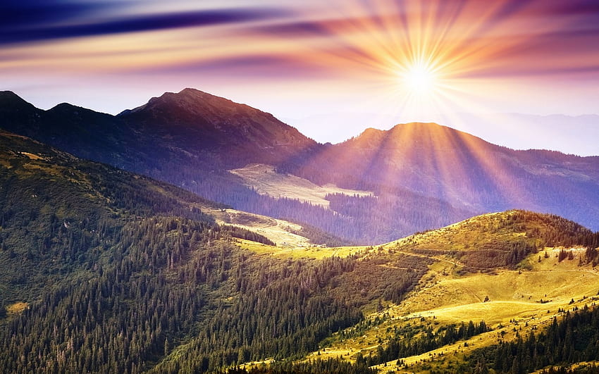 Mountain : Mountain Sunrise HD wallpaper | Pxfuel