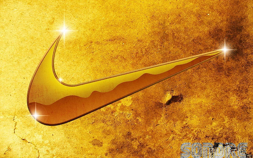 Golden Nike , Yellow Jordan HD wallpaper
