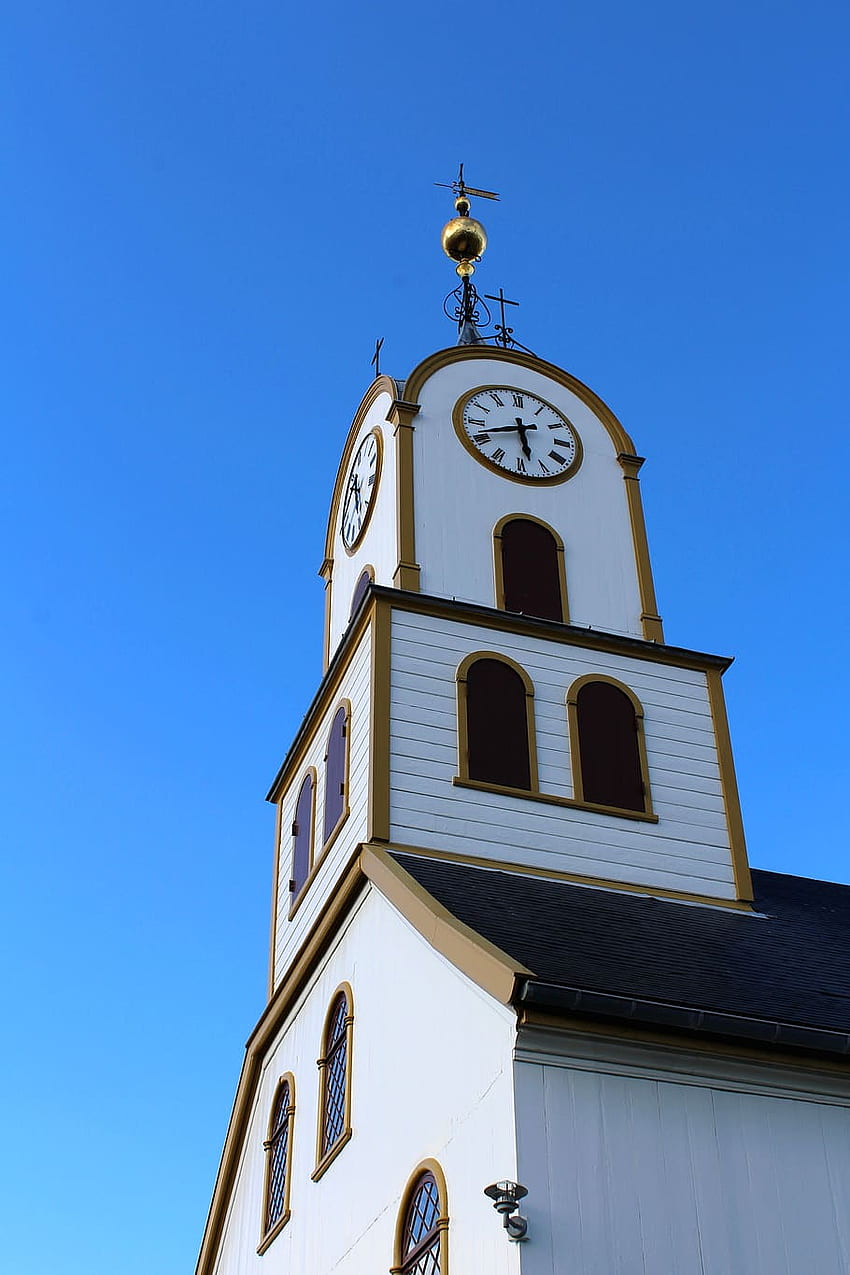: havnar kirkja, tórshavn, torshavn, church steeple HD phone wallpaper
