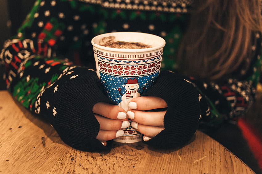 Food, Coffee, Christmas, Hands, Sweater HD wallpaper