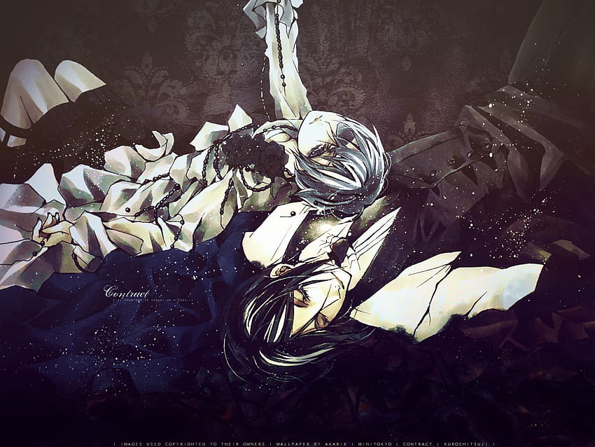 Kuroshitsuji (Black Butler) - Toboso Yana -, Ciel and Sebastian HD wallpaper