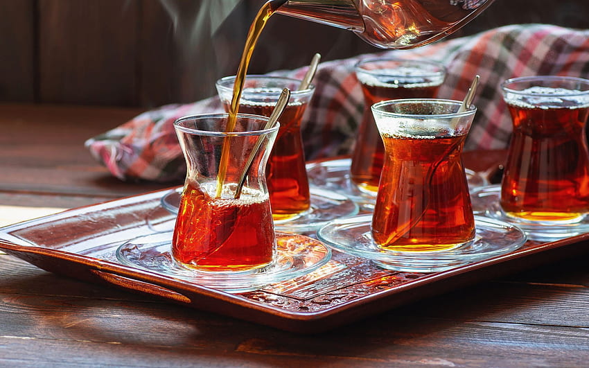 tazze da tè, tè turco, bicchieri da tè, concetti di tè, tea party Sfondo HD