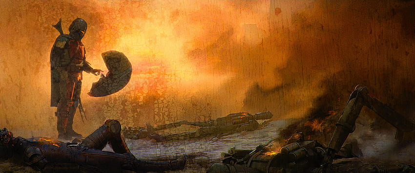 The Mandalorian - Kapitel 1 Abspann Kunst, ausgebessert HD-Hintergrundbild