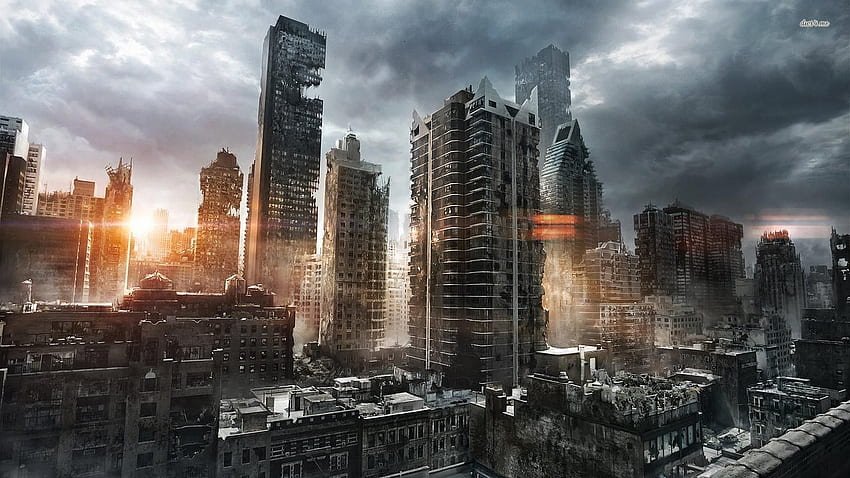 City in ruins . Post apocalyptic city, Post apocalyptic art, Background HD wallpaper