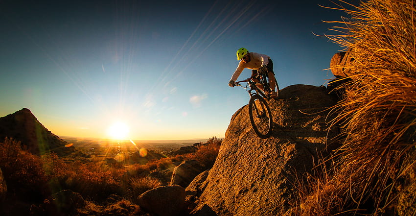Sports, Man, Cyclist, Mountain Bike HD wallpaper