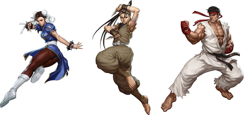 Chun Li Street Fighter videogames Ryu colagem e plano de fundo papel de parede HD