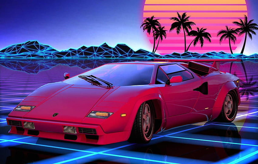 80'ler Retro Araba, 80'ler Araba Estetiği HD duvar kağıdı