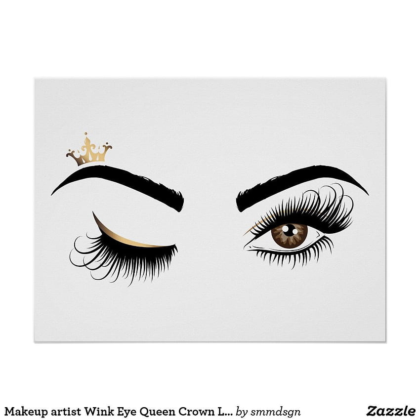 Makeup artist Wink Eye Queen Crown Lash Extension Poster. Lash extensions, Lashes logo, Queens, Makeup Artist Eyes HD phone wallpaper