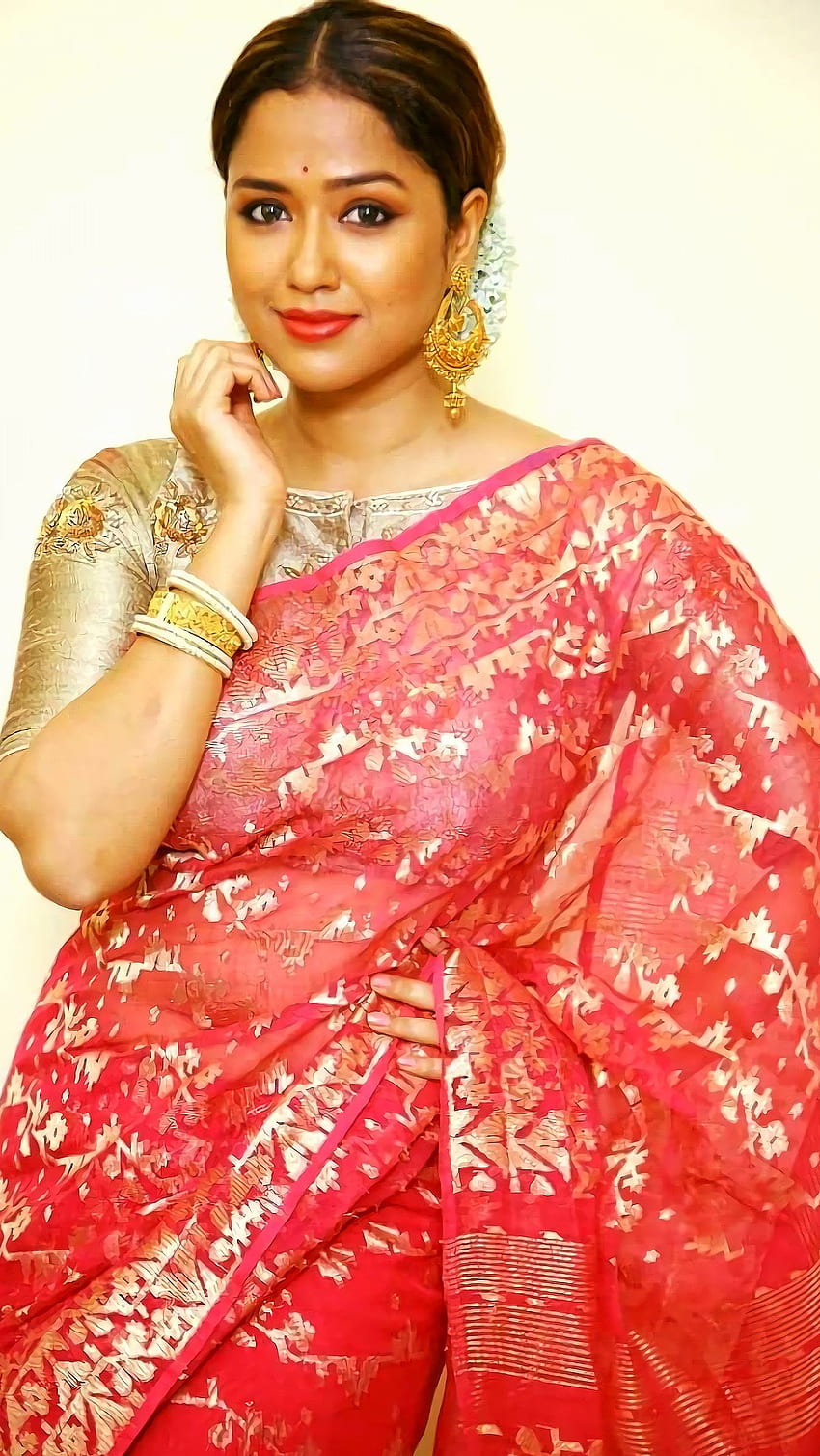 Сохини Саркар, бенгалска актриса, красавица от сари HD тапет за телефон
