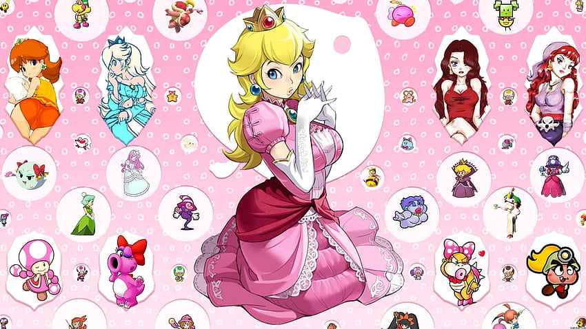 Princess Peach Background. Princess , Disney Princess and Princess Emoji, Cute Princess Peach HD wallpaper