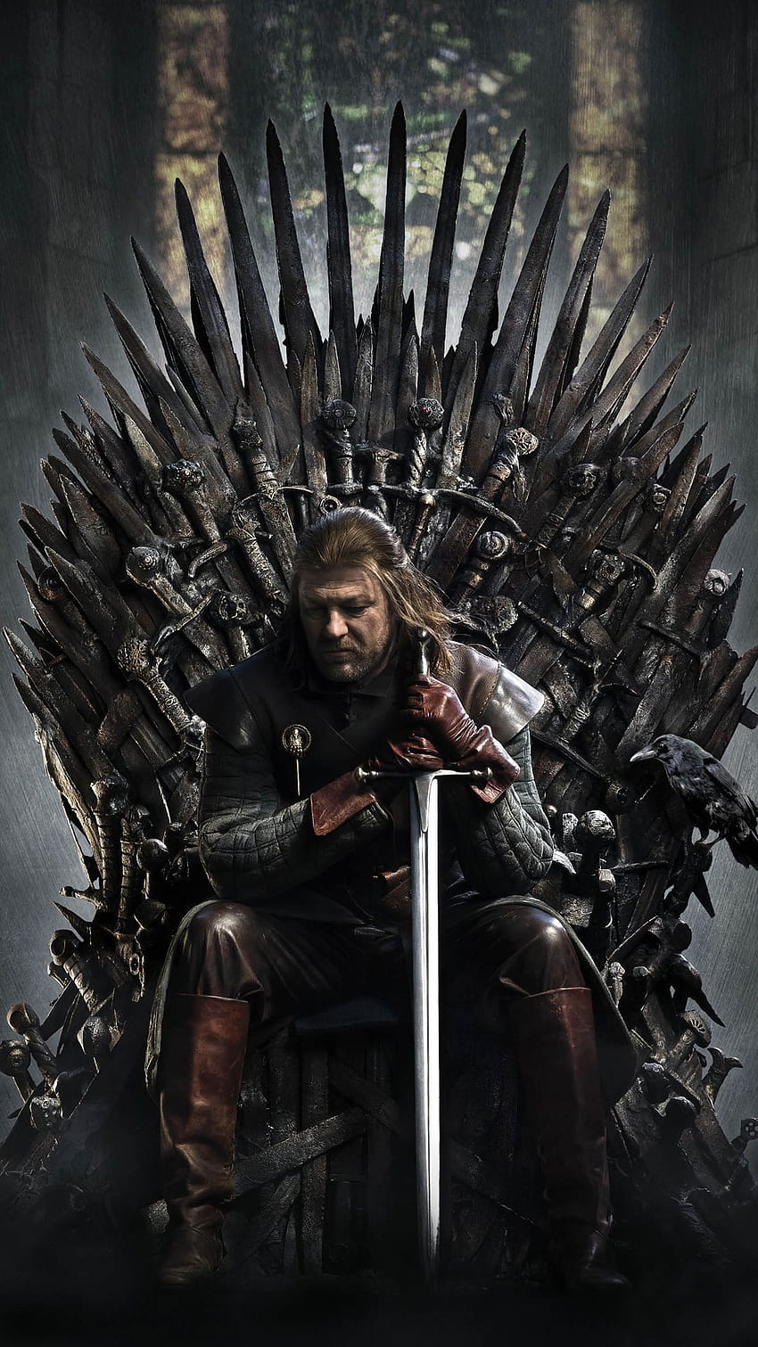 Game of Thrones Ned Stark Iron Throne Android e iPhone Background. Ned stark, Trono de ferro, Arte de Game of Thrones Papel de parede de celular HD