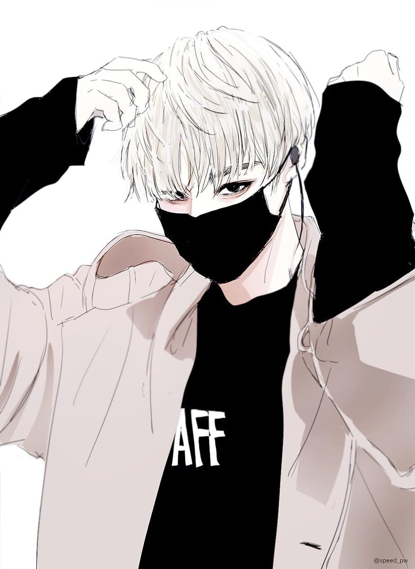Anime-Junge mit Maske, Anime mit Masken HD-Handy-Hintergrundbild