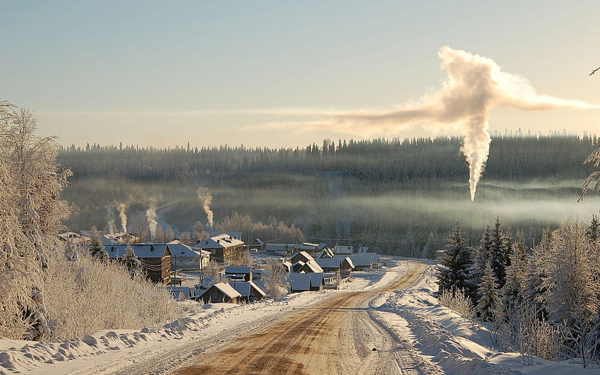 winter landscape siberia russia, Russian Landscape HD wallpaper