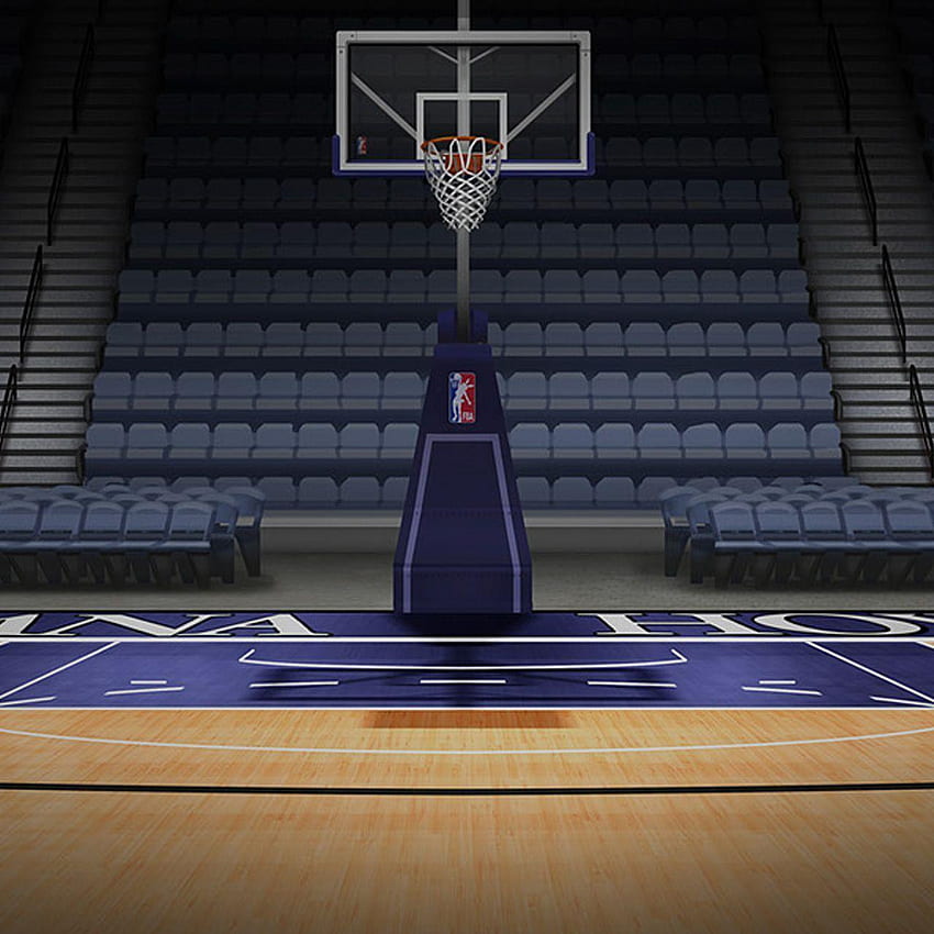 Basketballplatz-Hintergrund. Basketball Emoji, bester Basketball und kranker Basketball, Basketball-Arena HD-Handy-Hintergrundbild