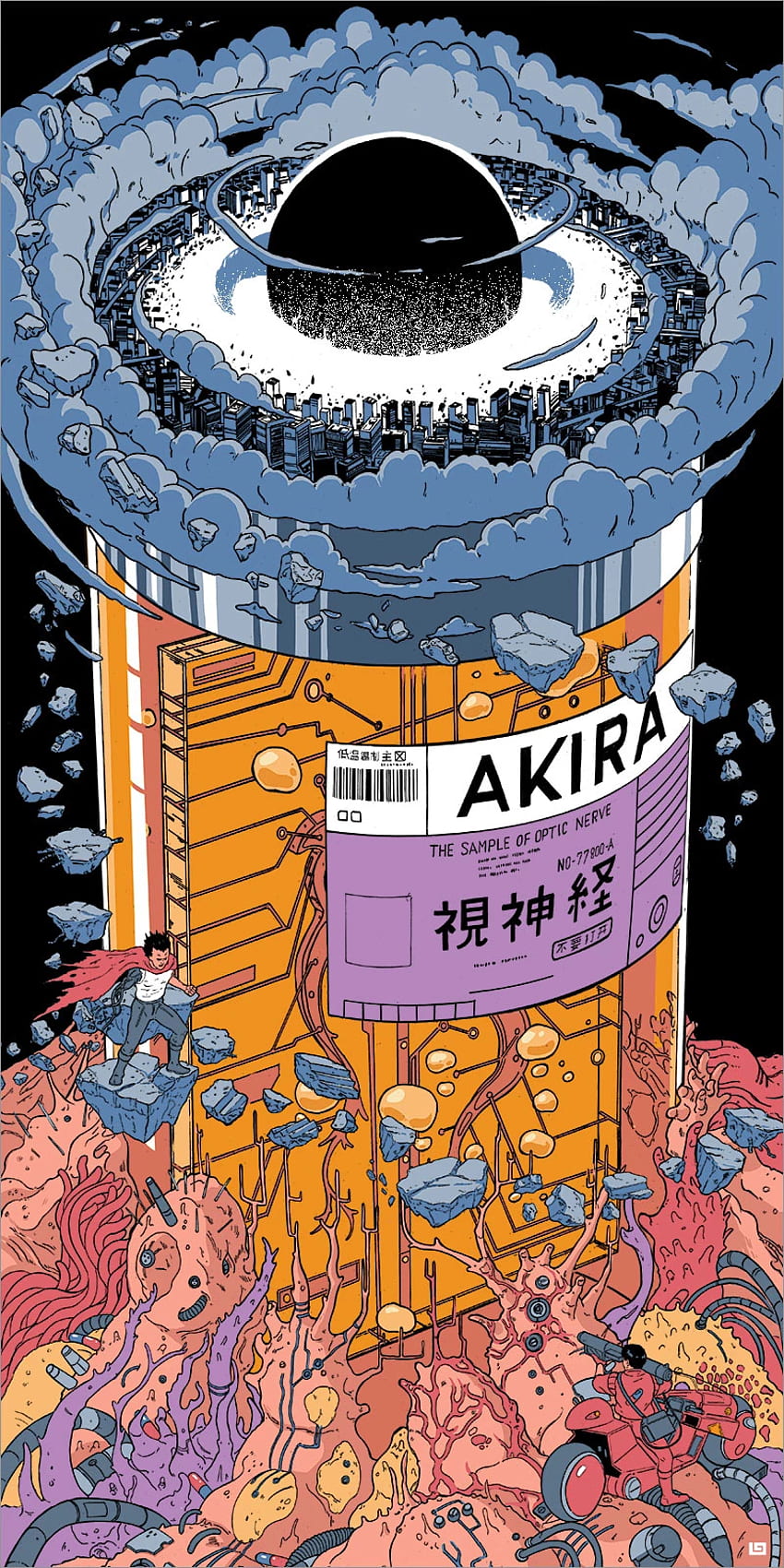 อากิระ” โดยลอรี กรีสลีย์ ศิลปะบนผนังอะนิเมะ, Vaporwave, ศิลปะ, สุนทรียศาสตร์ของหนังสือการ์ตูน วอลล์เปเปอร์โทรศัพท์ HD