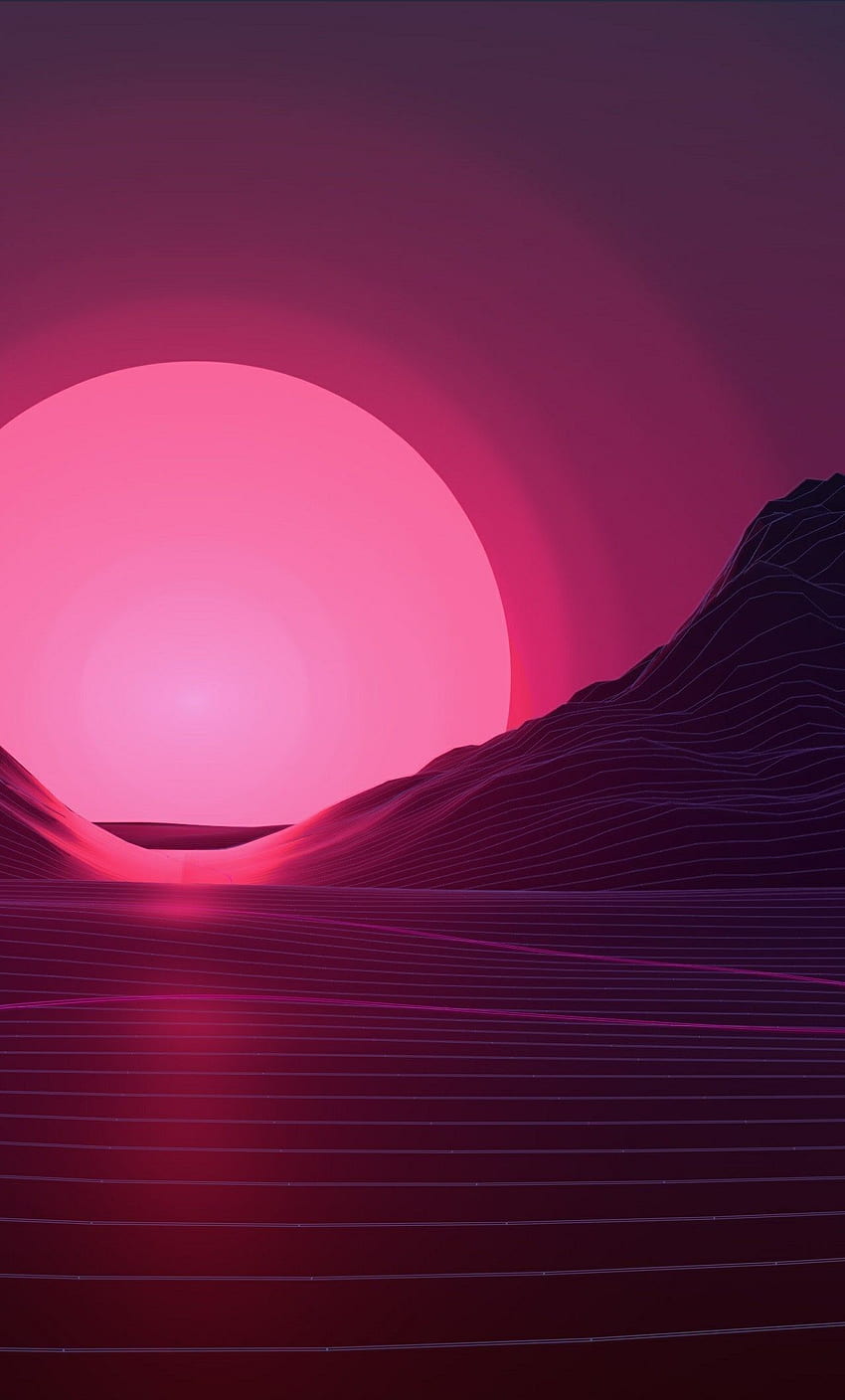 Cool Wave Sun Retro, różowy Retro Tapeta na telefon HD