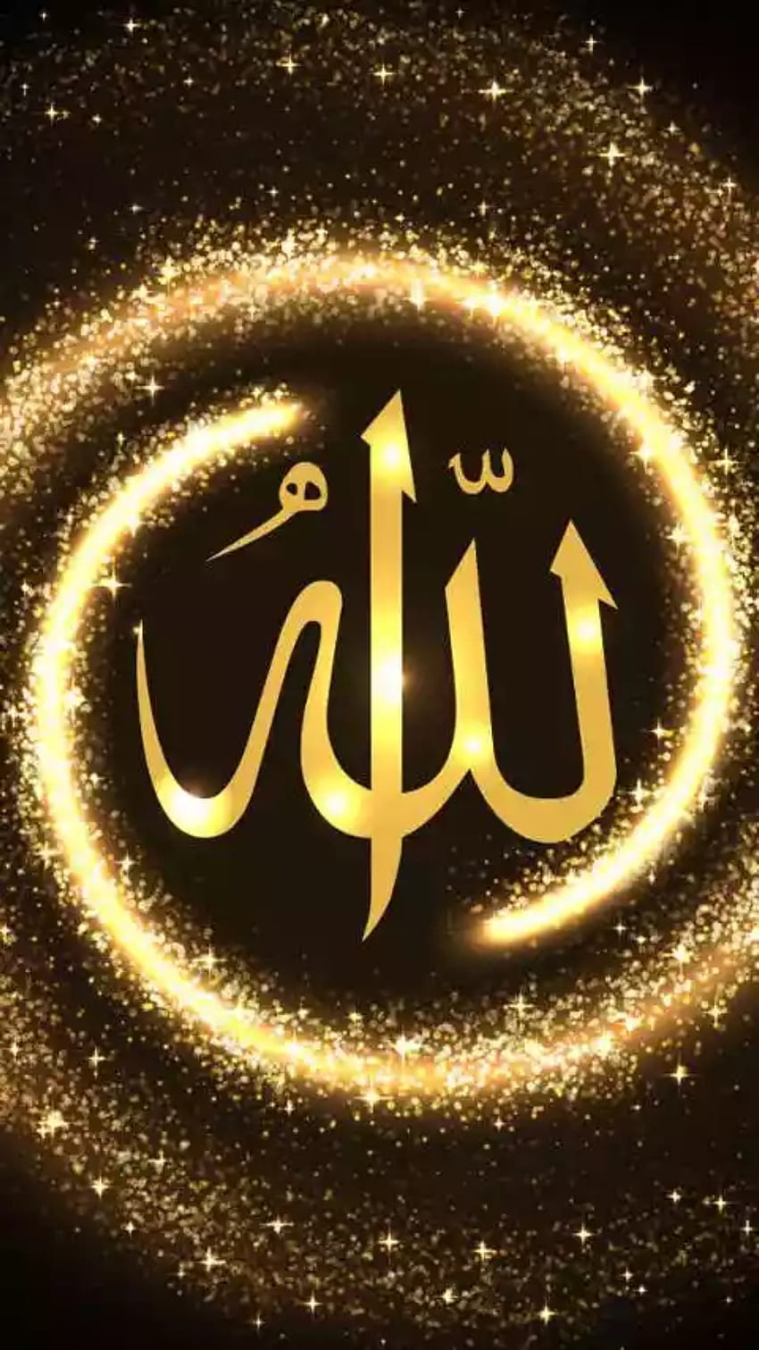 Маша Аллах, златен, фон HD тапет за телефон