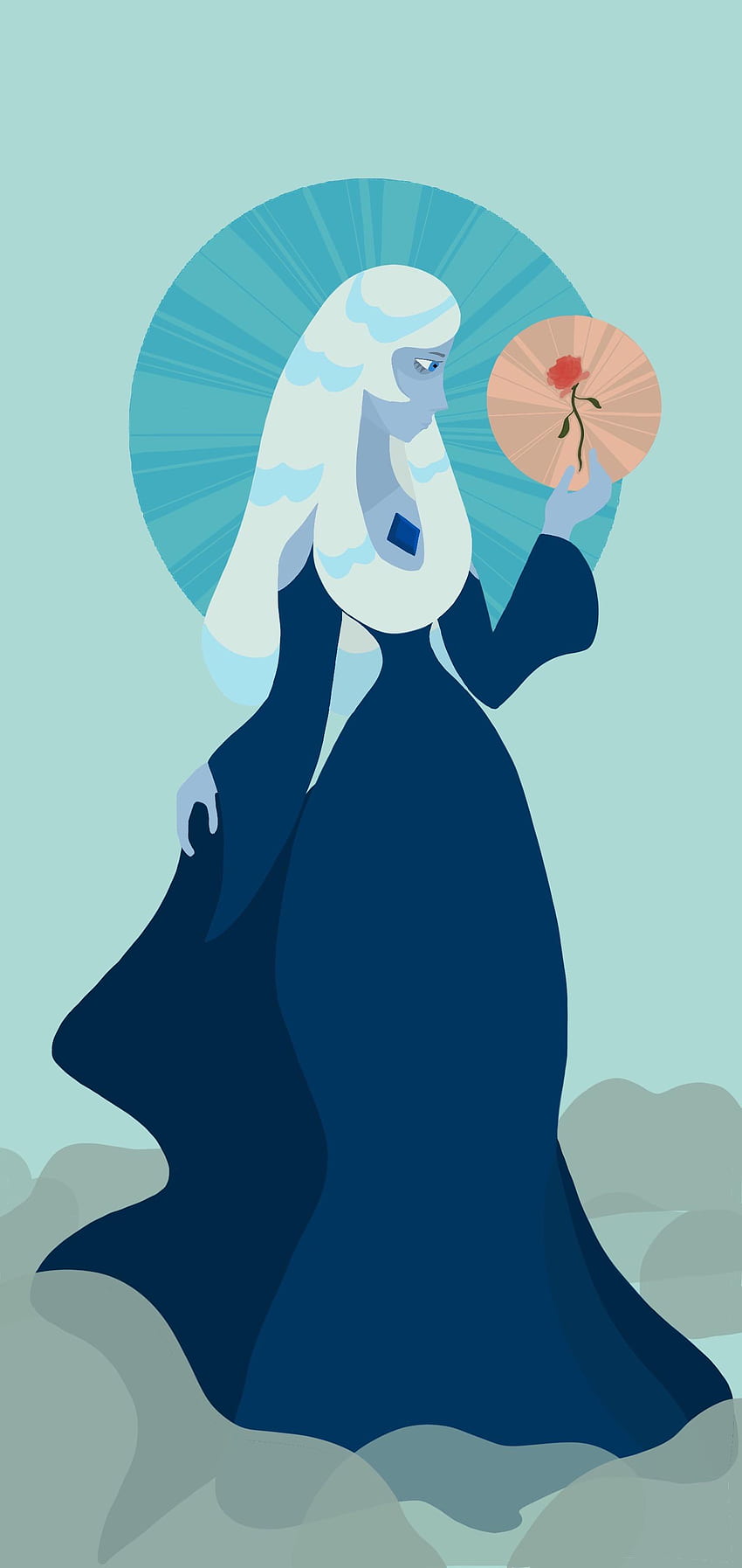 Simplistic Blue Diamond I Made With Procreate. Not Sure If Done Completely, Please Give Critics And Tips! : R Stevenuniverse, Diamond Steven Universe HD phone wallpaper