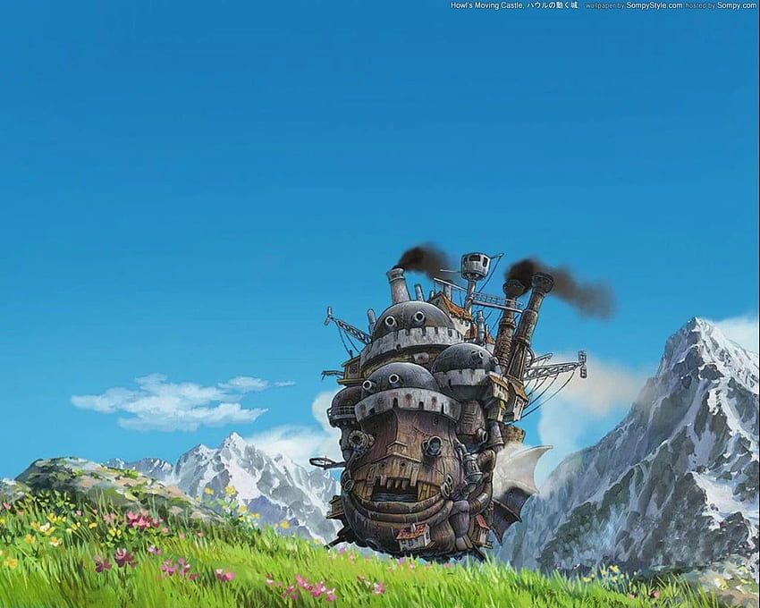 Kahverengi gemi dijital , anime, Studio Ghibli, Howl's, Howl's Castle HD duvar kağıdı
