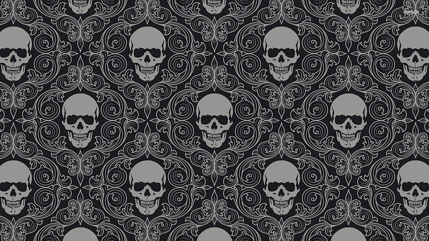 Vintage skull pattern, vector . Vintage skull pattern, vector stock, Skull Tablet HD wallpaper
