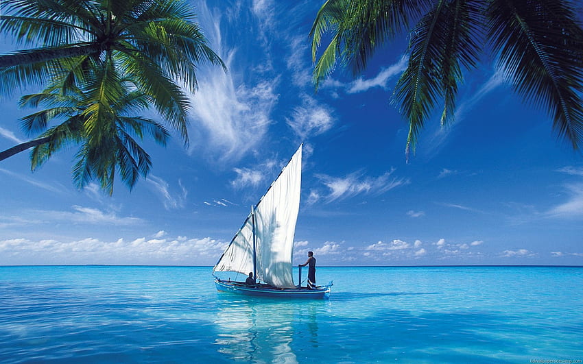 Sailboat . yacht boat boat sea ocean . Sailing, Vacation spots, Ocean HD wallpaper
