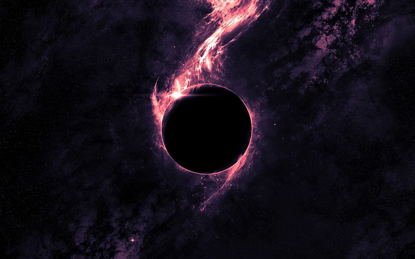 ブラックホール。 外側の流れでは、スペース。 . 黒 高画質の壁紙