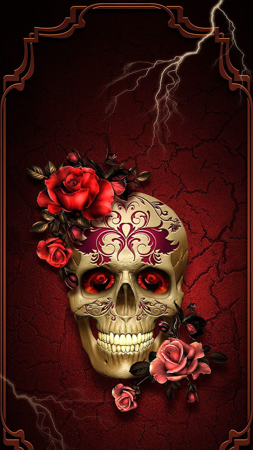 Gotycki motyl czaszki, czaszki i motyle Tapeta na telefon HD