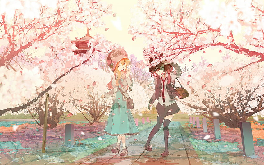 Fresh Anime Girl Sakura Tree Gif Gallery - Anime, Cherry Blossom Tree Anime papel de parede HD