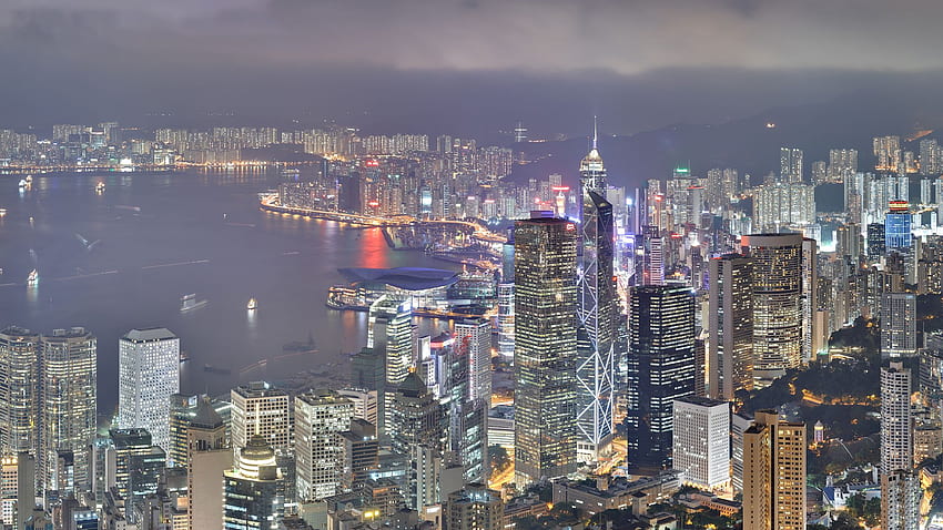 Scenery of Hong Kong HD wallpaper
