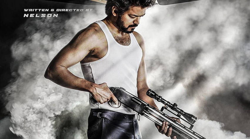 Thalapathy 65 First Look: Vijay est une «bête» brandissant un fusil de chasse. Divertissement Nouvelles, L'Indian Express, Bête Film Fond d'écran HD