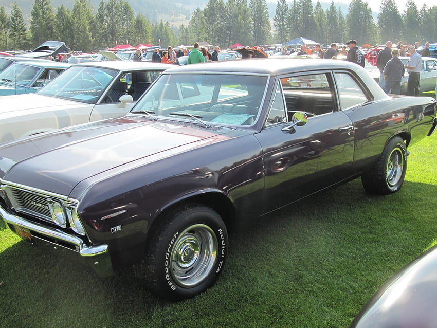 1966 Chevrolet Beaumont, headlights, Tires, black, graphy, Chrome, Chevrolet HD wallpaper