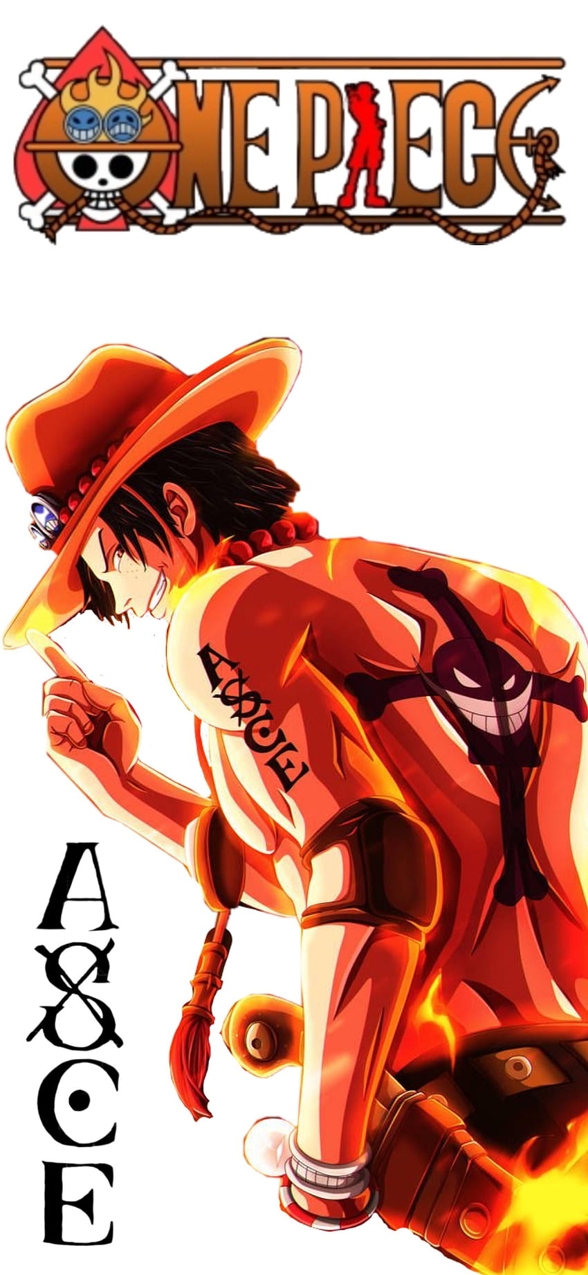 Portgas D Ace, luffy, fuego, puño, una pieza fondo de pantalla del teléfono