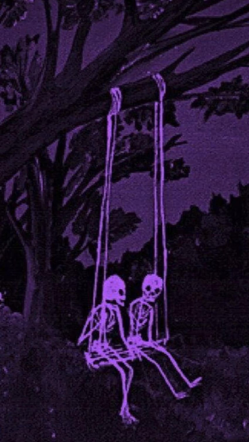 Morado esthétique, esqueletos Fond d'écran de téléphone HD