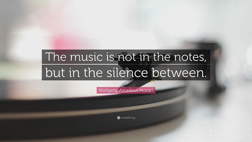 Citation de Wolfgang Amadeus Mozart : « La musique n'est pas dans Fond d'écran HD
